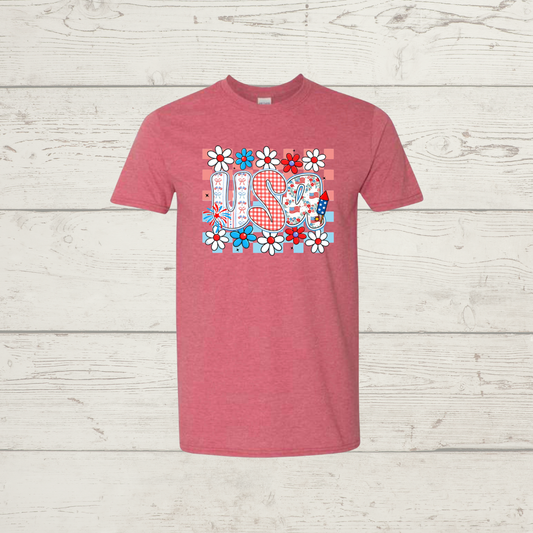 USA patriotic flowers