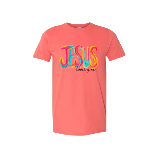Jesus loves you (dark print)