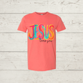 Jesus loves you (dark print)