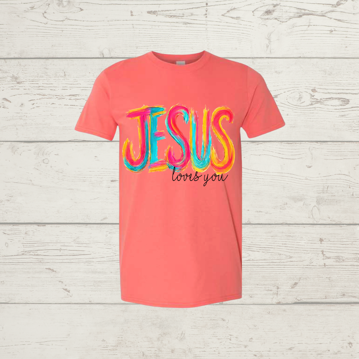 Jesus loves you (dark print)