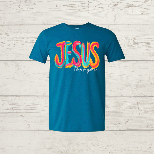 Jesus loves you (light print)