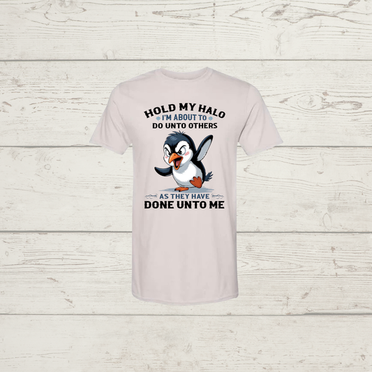Hold my halo (dark print)