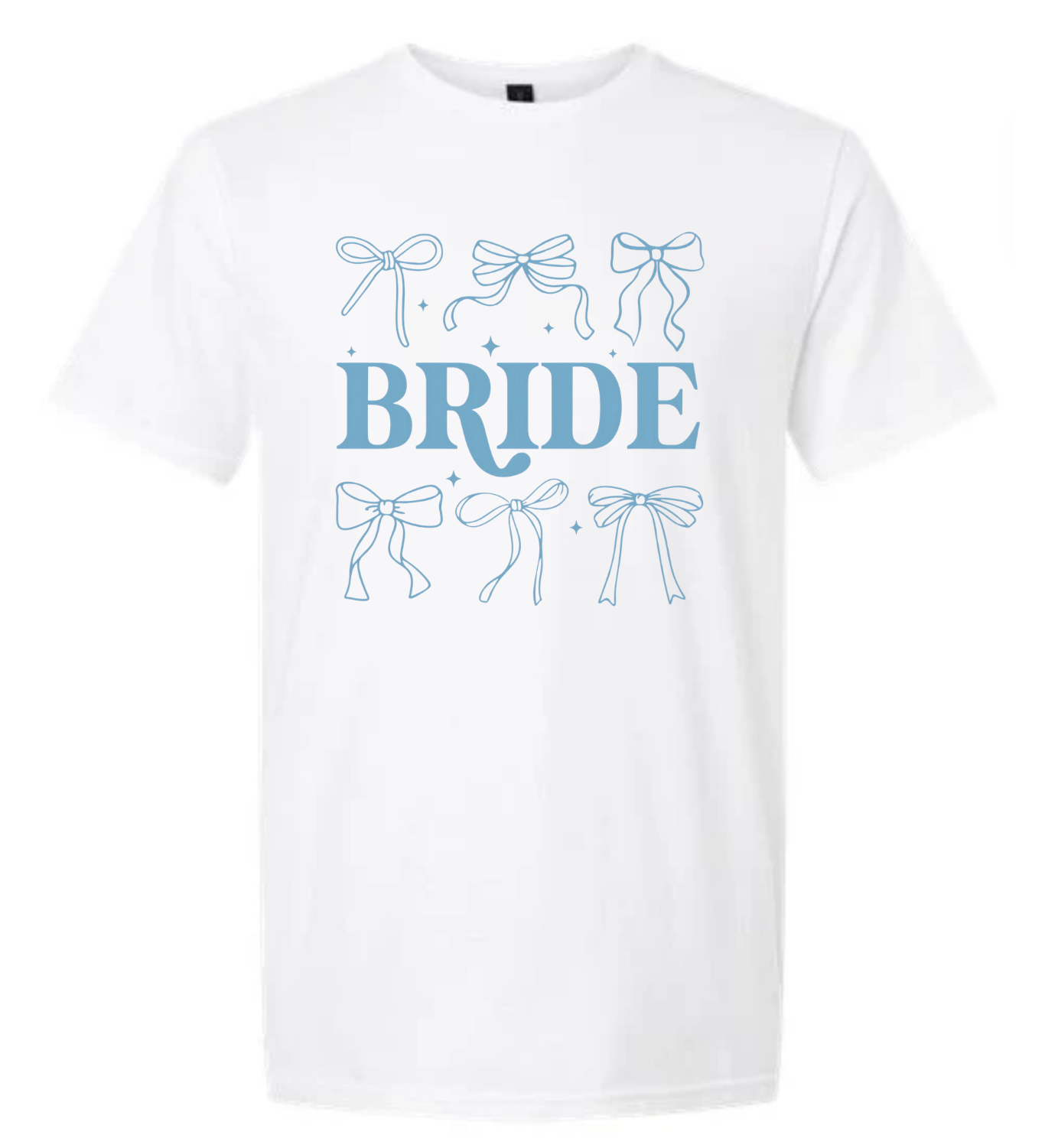 Bride with blue bows