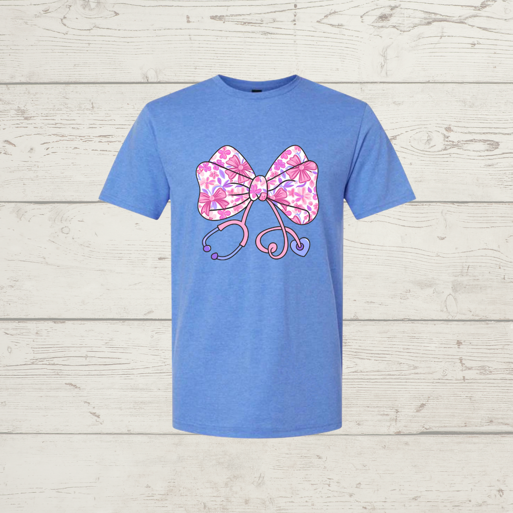 Pink floral stethoscope