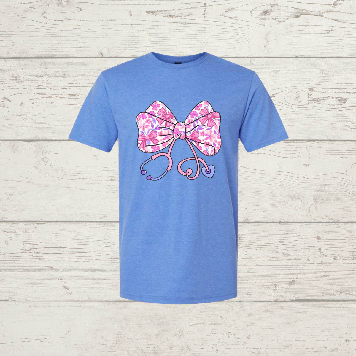Pink floral stethoscope