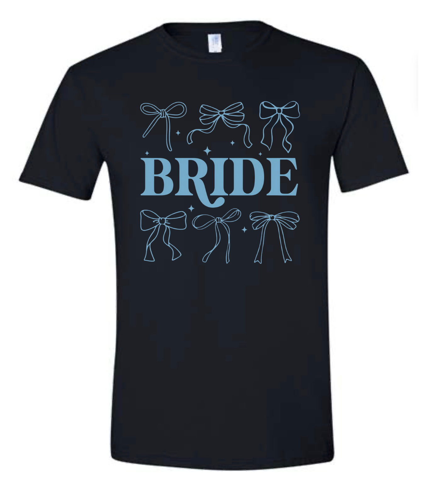 Bride with blue bows