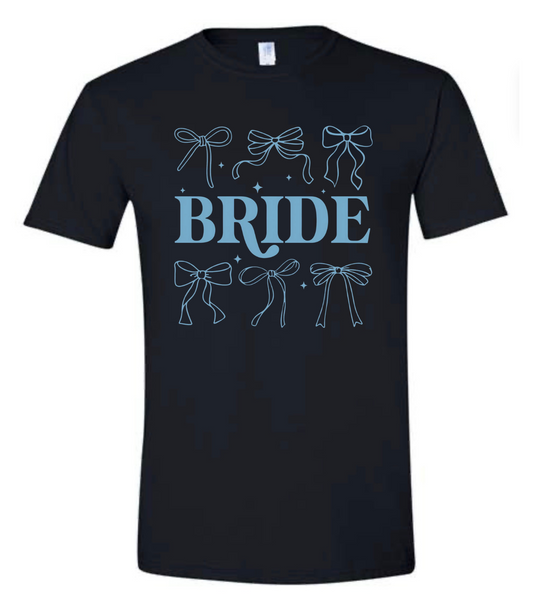 Bride with blue bows