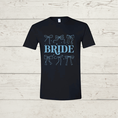 Bride with blue bows