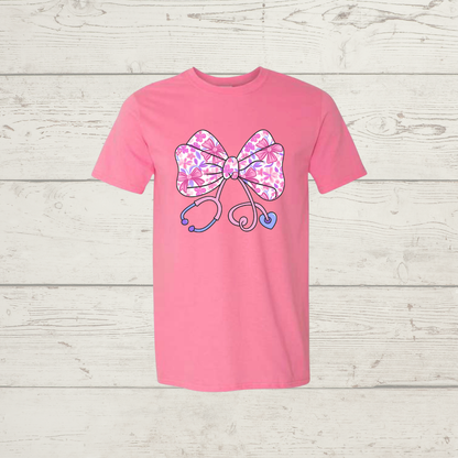 Pink floral stethoscope
