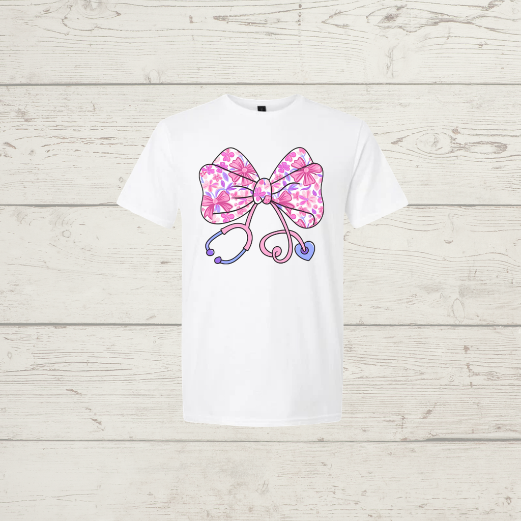 Pink floral stethoscope