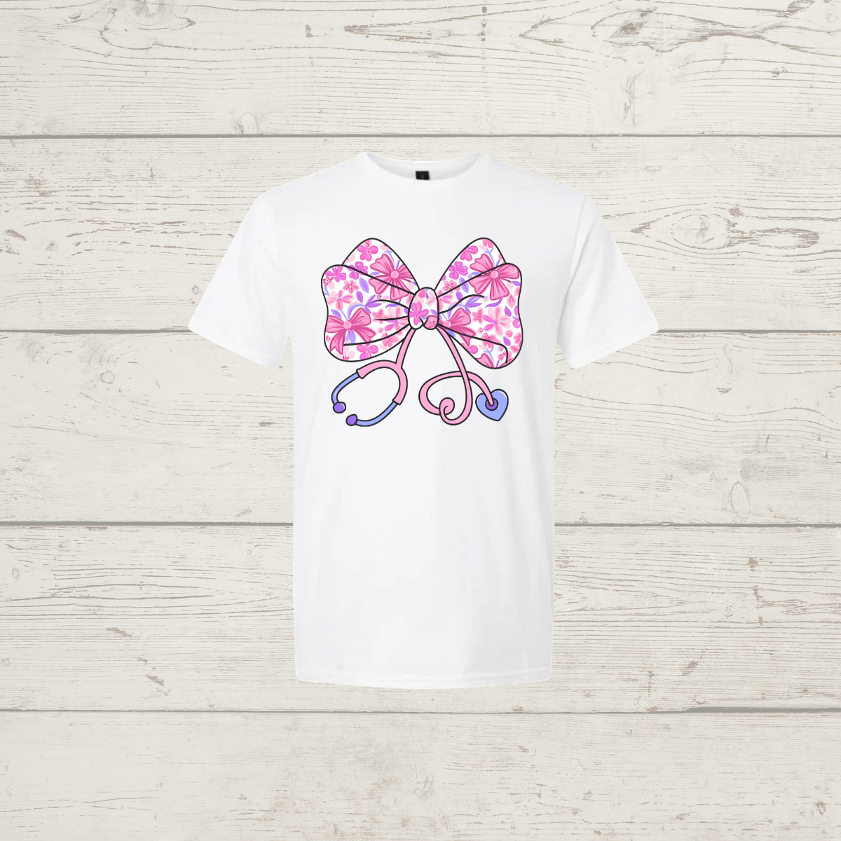 Pink floral stethoscope