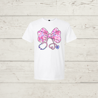 Pink floral stethoscope