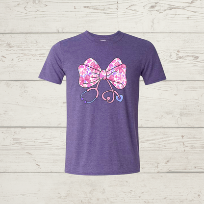 Pink floral stethoscope