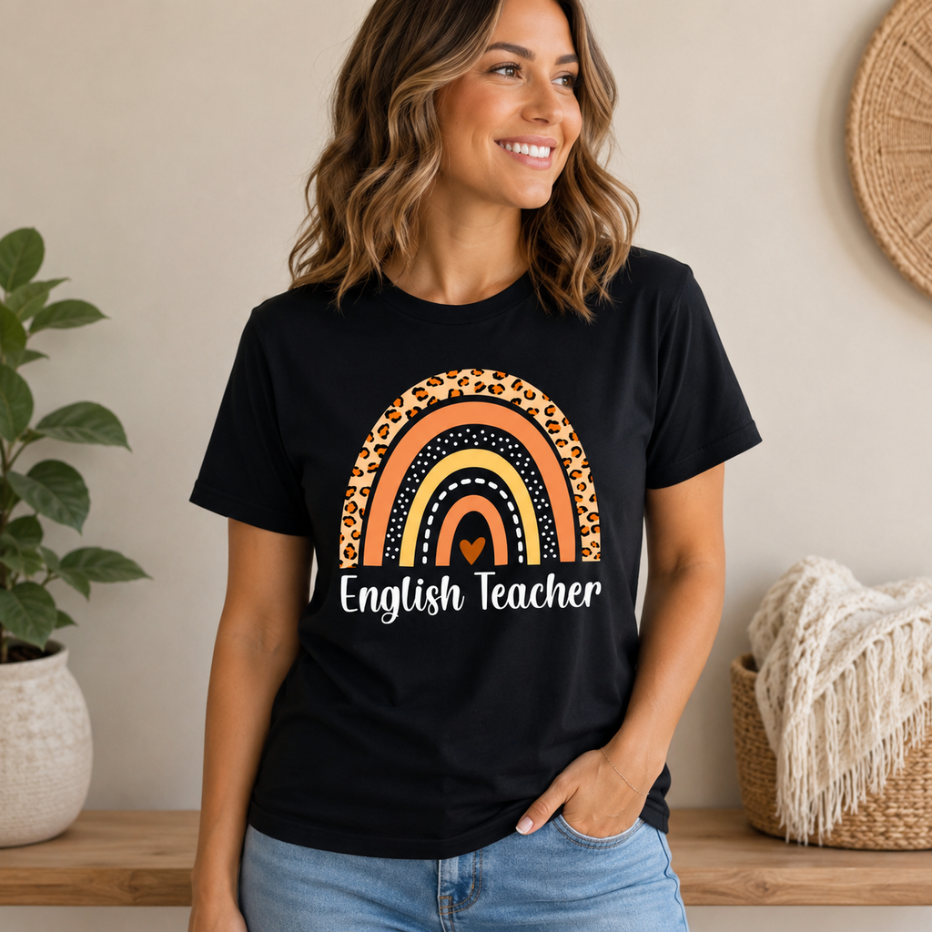 English Teacher Boho Rainbow