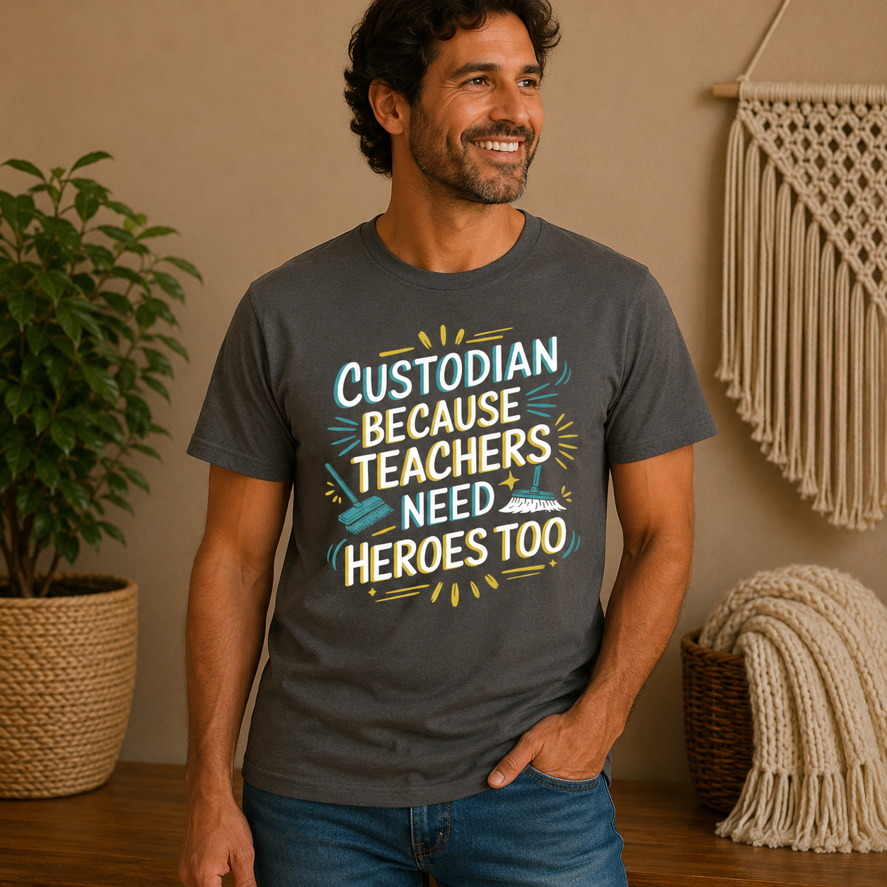 Custodian Because Teachers Need Heroes Too