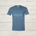 Bride with blue bows